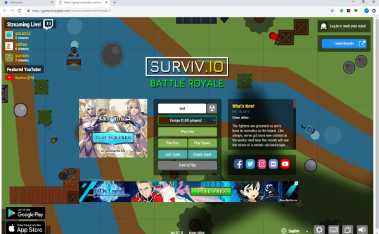 surviv.io unblocked at school server