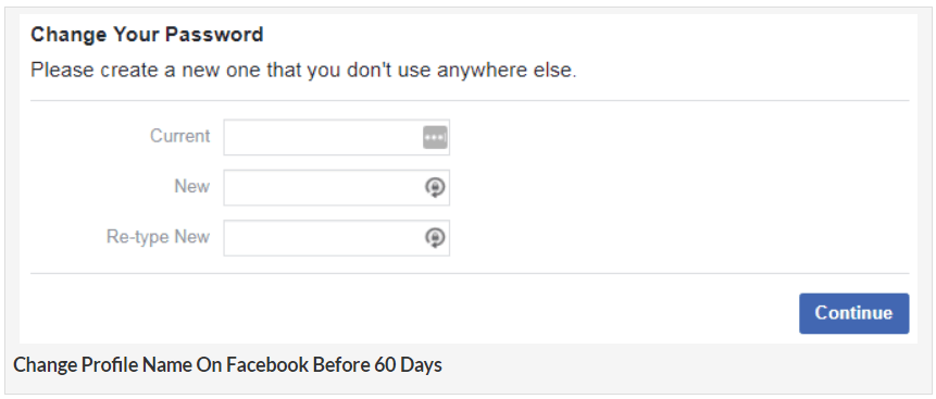 how to Change Facebook Profile Name before 60 Days