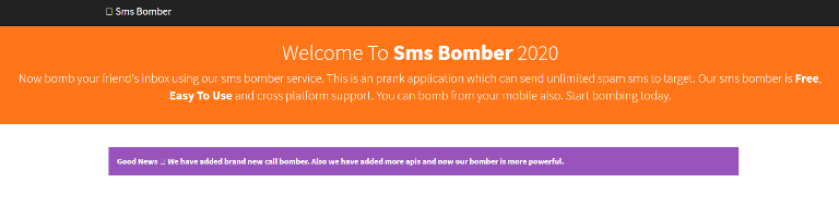 SMS Bomber tool