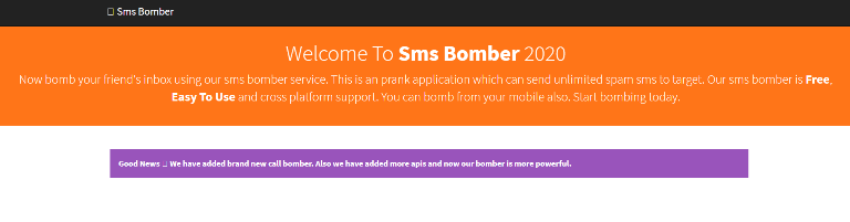 free sms bomber online