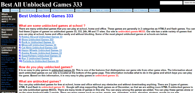 10 Best Unblocked Games Websites To Play At Office Or School - unblocked games 333 roblox