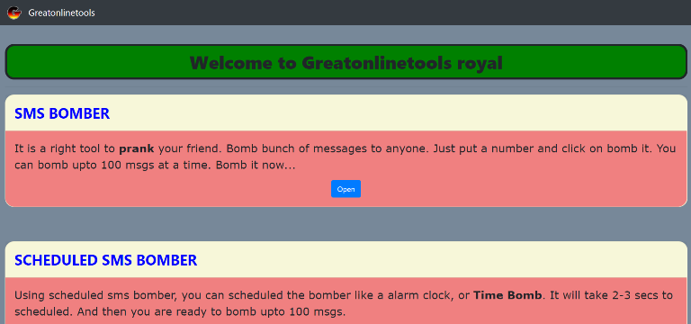 free sms bomber website