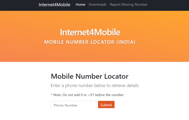 internet mobile number locator