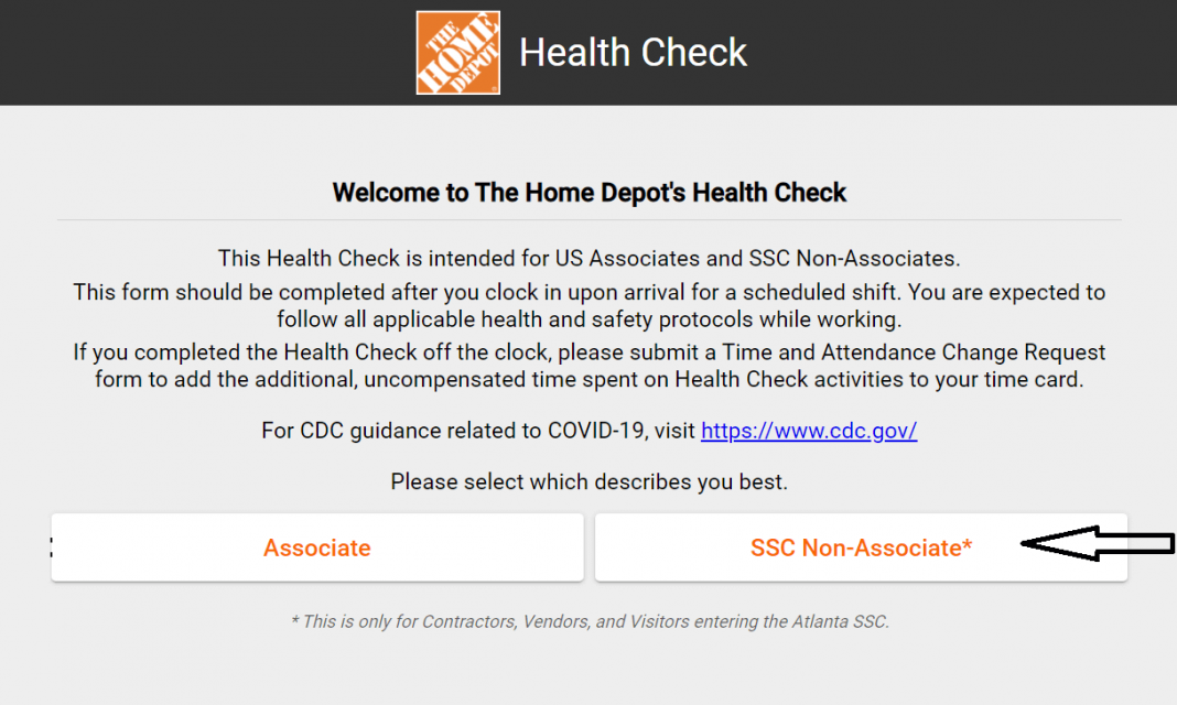 Home Depot Health Check App Login Healthcheck homedepot